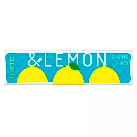 Lotte Жев. резинка & LEMON пластинки 26,1г (15шт в уп) Япония
