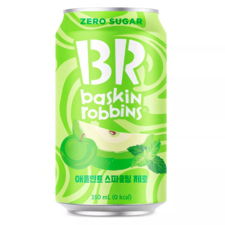 Газированный напиток Baskin Robbins Apple Mint Zero ж/б 350мл  (24шт в уп) 