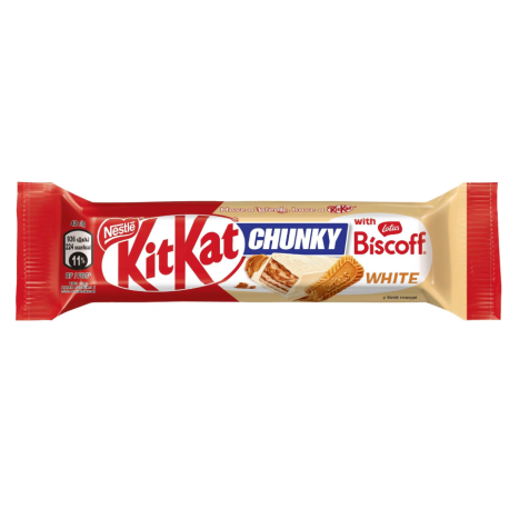 Батончик KitKat Chunky Лотус Бискоф Вайт 42г (24шт в уп)