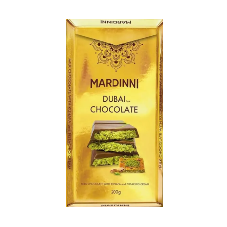 Шоколадая плитка Mardinni Dubai Style (Мардинни Дубайский шоколад) 200г (6шт в уп) Турция
