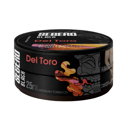 Табак для кальяна SEBERO Black - Del Toro (Баблгам с цитрусом) 25 гр     НОВИНКА 07 2026