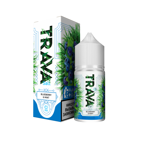 Жидкость TRAVA - TRAVA Синие ягоды-мята-лёд Blueberry Mint 10 мл 2  МАРКИРОВКА