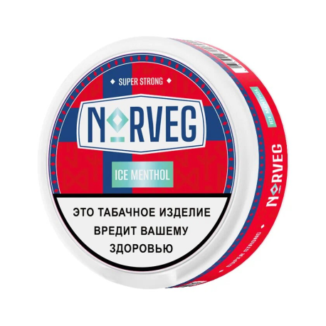 Жевательный табак NORVEG - ICE MENTHOL / Super Strong