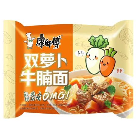 Лапша быстрого приготовления KangShiFu вкус тушеной говядины с редисом 112 гр (30шт в упак