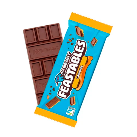 Шок плитка Mr Beast Caramel 60гр (10шт в уп) 