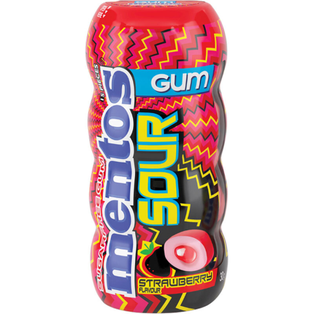 Mentos Gum Strawberry (Ментос Жев. резинка Клубника) 30гр (10шт в уп) ПОЛЬША