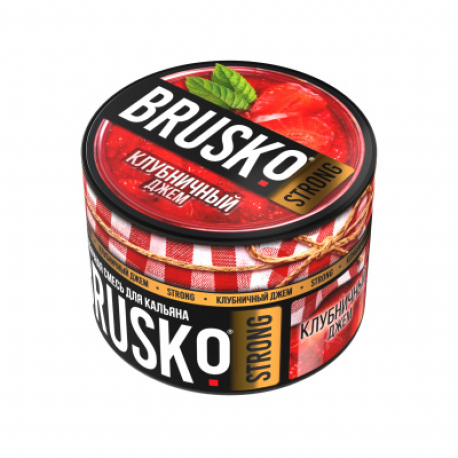 Бестабачная смесь для кальяна BRUSKO Клубничный джем Strong 50 гр МАРКИРОВКА