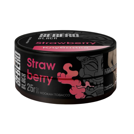 Табак для кальяна SEBERO Black - Strawberry (Клубника) 25 гр     НОВИНКА 07 2026