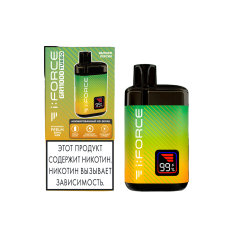 Одноразовая ЭС i:FORCE GR11000TURBO - Персик Яблоко (м)