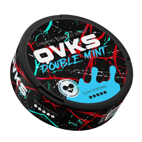 Жевательный табак QVKS SLIM STRONG - DOUBLE MINT   НОВИНКА 07 2025