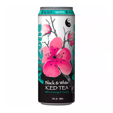 Arizona Iced Tea Black&White - Холодный Чай Блек энд Вайт 650мл (24шт в уп) 