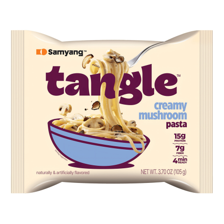 Паста TANGLE со сливочным соусом и грибами 105г (6шт в уп) Корея