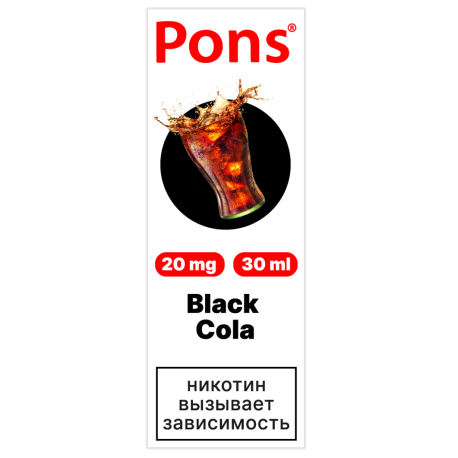 Жидкость PONS Salt - Black cola (Кола) 30 мл 20 мг (м)