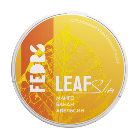 Жевательный табак FEDRS LEAF - SLIM Манго банан апельсин 12 гр НОВИНКА 07 2023