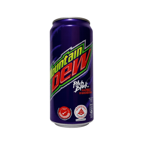 Газированный напиток Mountain Dew Pitch Black (Маунтин Дью Питч Блэк) 330мл (24шт в уп) Польша