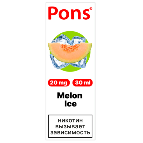 Жидкость PONS Salt - Melon ice (Ледяная дыня) 30 мл 20 мг (м)