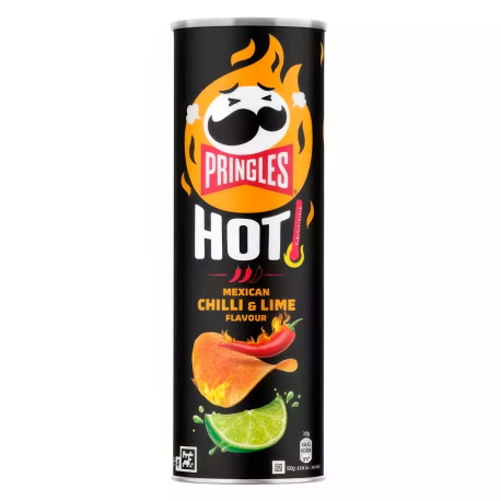 Чипсы Pringles - HOT Chilli and Lime 160гр (19шт в уп) БЕЛЬГИЯ