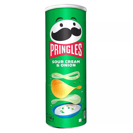 Чипсы Pringles - Сметана и Лук 165гр (19шт в уп) Европа