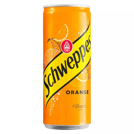 Газированный напиток Schweppes Оранж ж/б 330мл (24шт в уп) ПОЛЬША