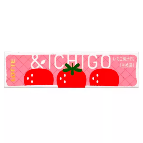 Lotte Жев. резинка & ICHIGO пластинки 26,1г (15шт в уп) Япония
