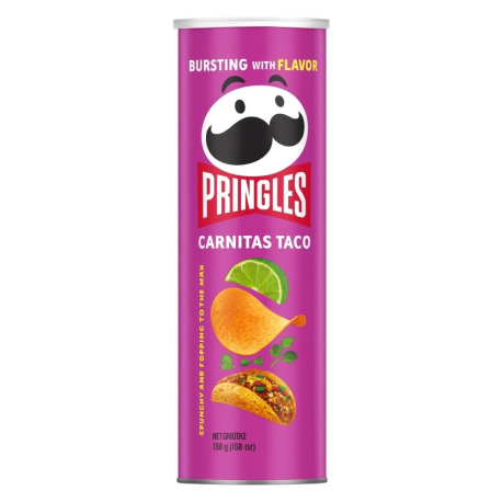 Чипсы Pringles - Carnitas Taco (Принглс Тако с мясом) 158г (14шт в уп) USA