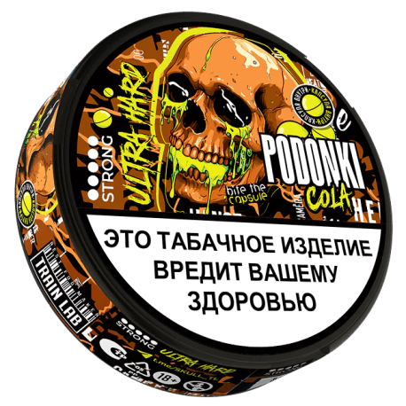Жевательный табак PODgONKI ULTRA HARD - COLA кола (с кнопкой)  НОВИНКА 05 2025