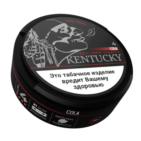Жевательный табак KENTUCKY - Cola 4  15 гр  НОВИНКА 12 2023