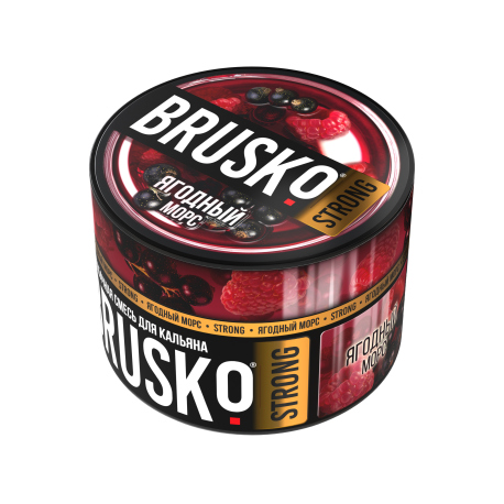 Бестабачная смесь для кальяна BRUSKO Ягодный морс Strong 50 гр МАРКИРОВКА