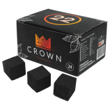 Уголь для кальяна CROWN кокосовый 22 мм, 24 кубика 