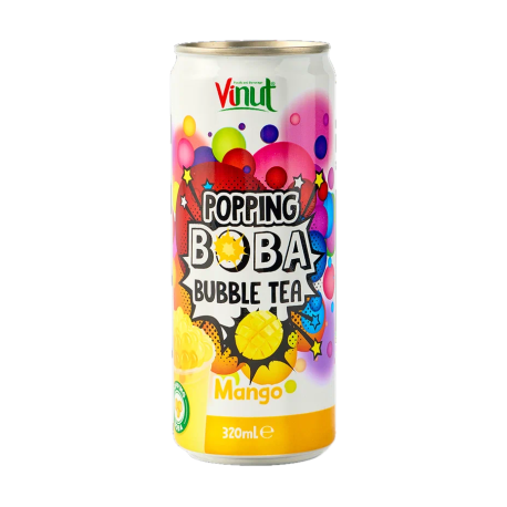 Напиток Vinut Bubble Tea Mango 320мл / Чай с шариками Манго (24шт в уп) 