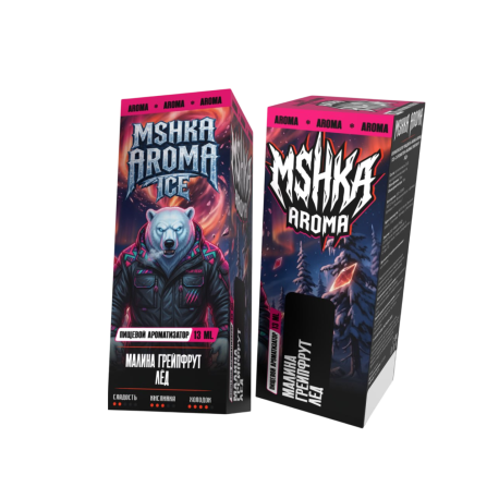 Ароматизатор MSHK AROMA ICE - Малина с грейпфрутом лёд 13 мл