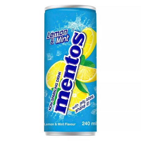 Напиток не газированный Mentos Lemon & Mint ж/б 240мл (24шт в уп)  Корея