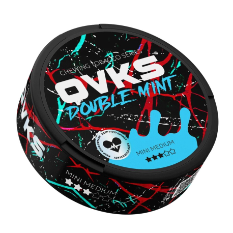 Жевательный табак QVKS MINI MEDIUM - DOUBLE MINT   НОВИНКА 07 2025