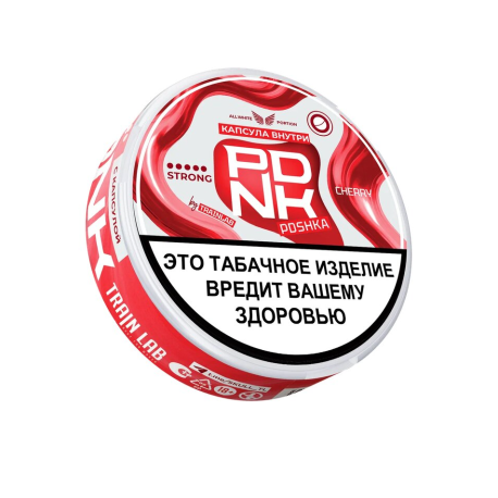 Жевательный табак PDNK BLAST TRAINLAB HARD SLIM - CHERRY (с кнопкой) 8гр 19 паучей   НОВИНКА 12 2025