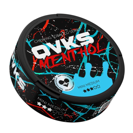 Жевательный табак QVKS MINI MEDIUM - MENTHOL   НОВИНКА 07 2025