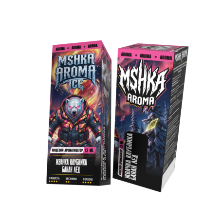 Ароматизатор MSHK AROMA ICE - Жвачка клубника-банан лёд 13 мл