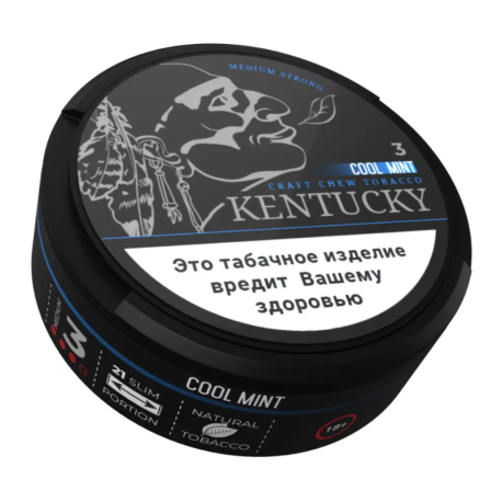 Жевательный табак KENTUCKY - Cool Mint 3  15 гр  НОВИНКА 12 2023