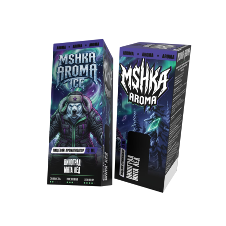 Ароматизатор MSHK AROMA ICE - Виноград с мятой лёд 13 мл