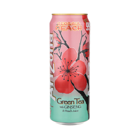 Arizona Green Tea - Зеленый чай Женьшень Персик 330мл (12шт в уп) 