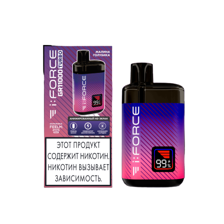 Одноразовая ЭС i:FORCE GR11000TURBO - Малина Голубика (м)