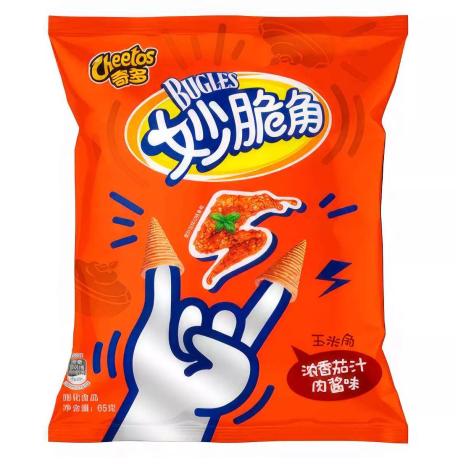 Чипсы Cheetos Crispy Bugles Tomato Sauce & Meat Sauce Flavor 65гр (30шт в уп) КИТАЙ