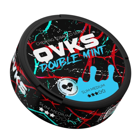 Жевательный табак QVKS SLIM MEDIUM - DOUBLE MINT   НОВИНКА 07 2025
