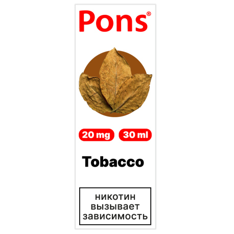 Жидкость PONS Salt - Tobacco (Табак) 30 мл 20 мг (м)