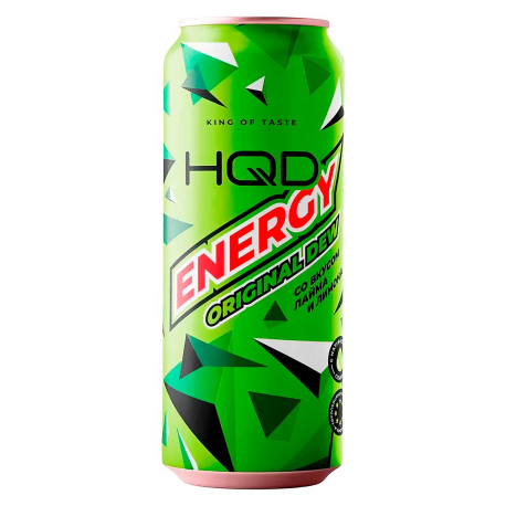 Энергетический напиток HQD Energy NEW - Original dew (Лайм-лимон) 450 мл (12 шт в упак)