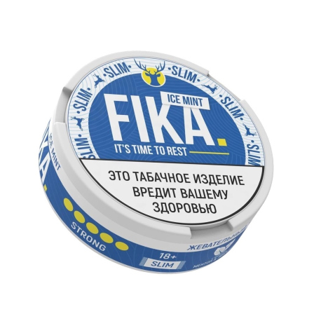 Жевательный табак FIKA - ICE MINT slim STRONG 9 гр  НОВИНКА 11 2024