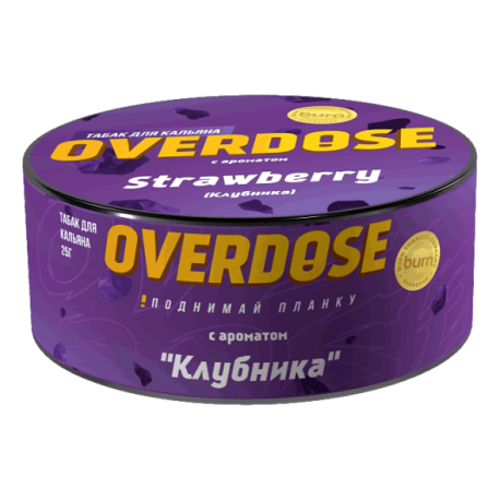 Табак для кальяна Overdose - Strawberry   25гр НОВИНКА 08 2024