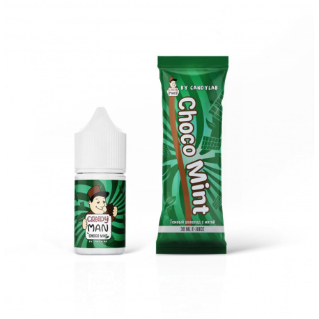 Жидкость CANDYLAB - CANDYMAN Zero Choco Mint Темный шоколад с мятой 27 мл 0 мг МАРКИРОВКА
