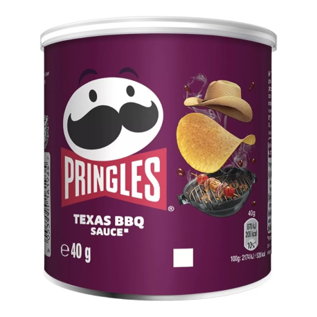 Чипсы Принглс - BBQ Texas Sauce 40гр (12шт в уп) ПОЛЬША