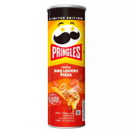 Чипсы Pringles - BBQ Lovers Pizza (Пицца для любителей Барбекю) 102гр (12шт в уп) Корея